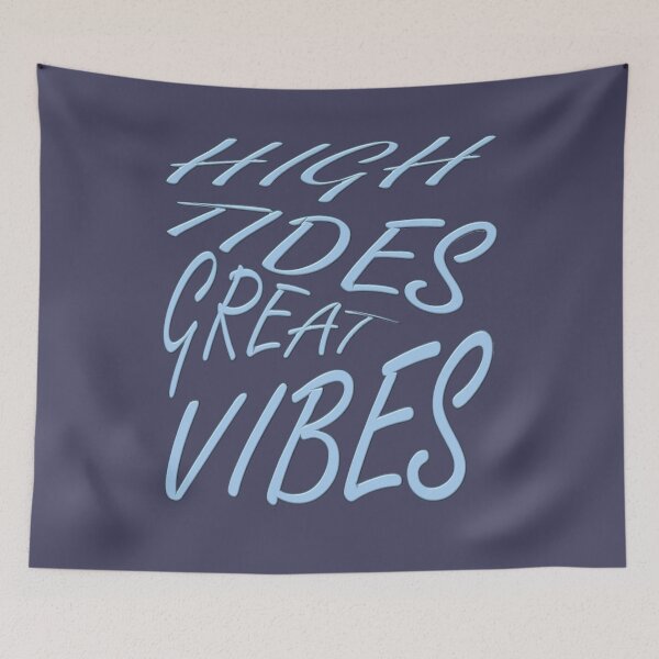Item preview, High Tides Great Vibes Summer Beach Vacation Quote designed and sold by taiche.