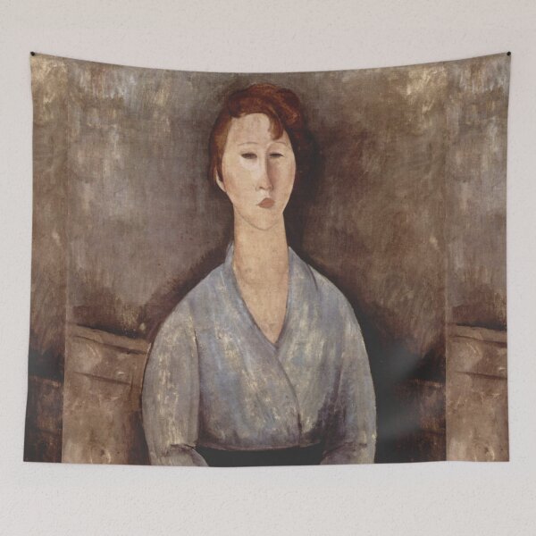 Item preview, Vintage Portrait painting by  Amedeo Modigliani (Italian, Livorno 1884–1920 Paris) designed and sold by Vintage Designs +.