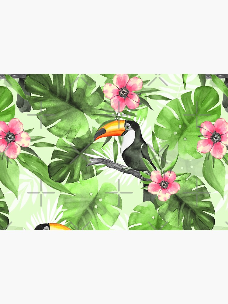 Tropical pattern with toucan by Gribanessa