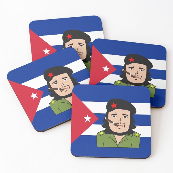 Item preview, Guerrilla fighter Che Guevara smoking cigar with Cuban Flag designed and sold by Ralph Hossepian.