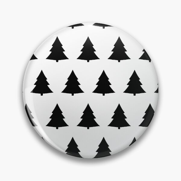 Item preview, Minimalist Christmas Pattern with Pine Trees in Black and White designed and sold by koovox.