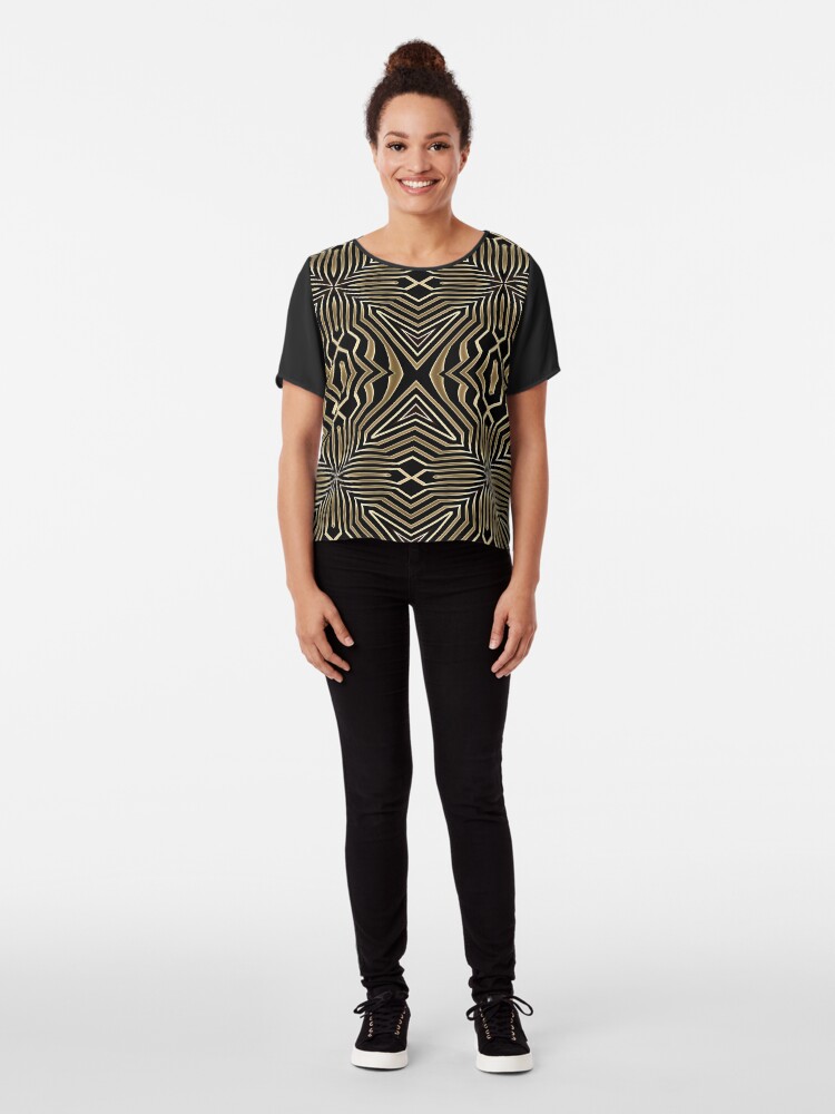Alternate view of Ornament Lines Chiffon Top