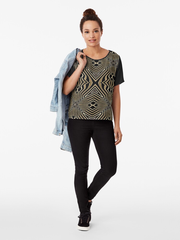 Alternate view of Ornament Lines Chiffon Top