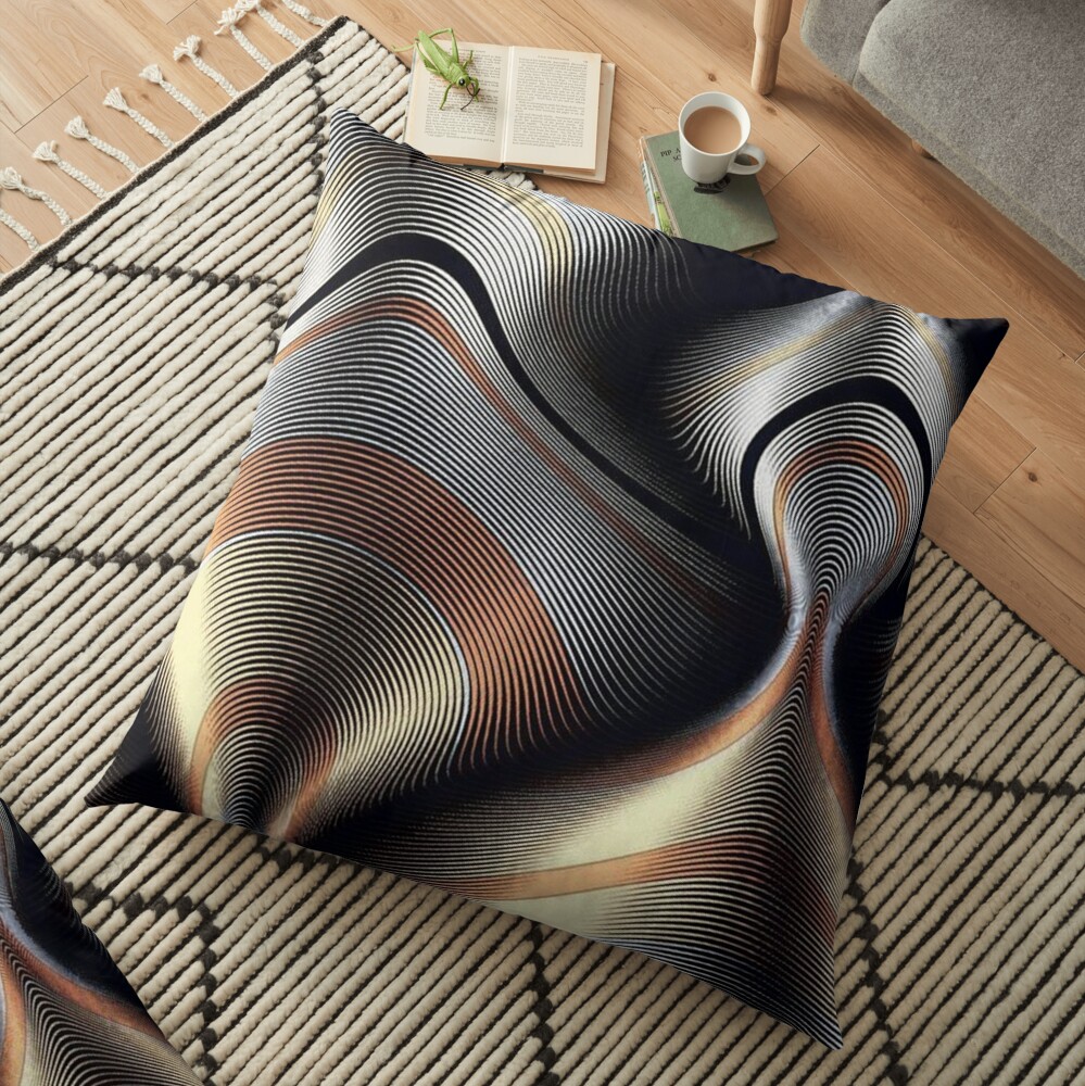 MetallicPsychedelic Floor Pillow