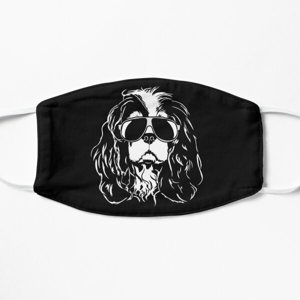 Cavalier King Charles Spaniel with sunglasses Flat Mask