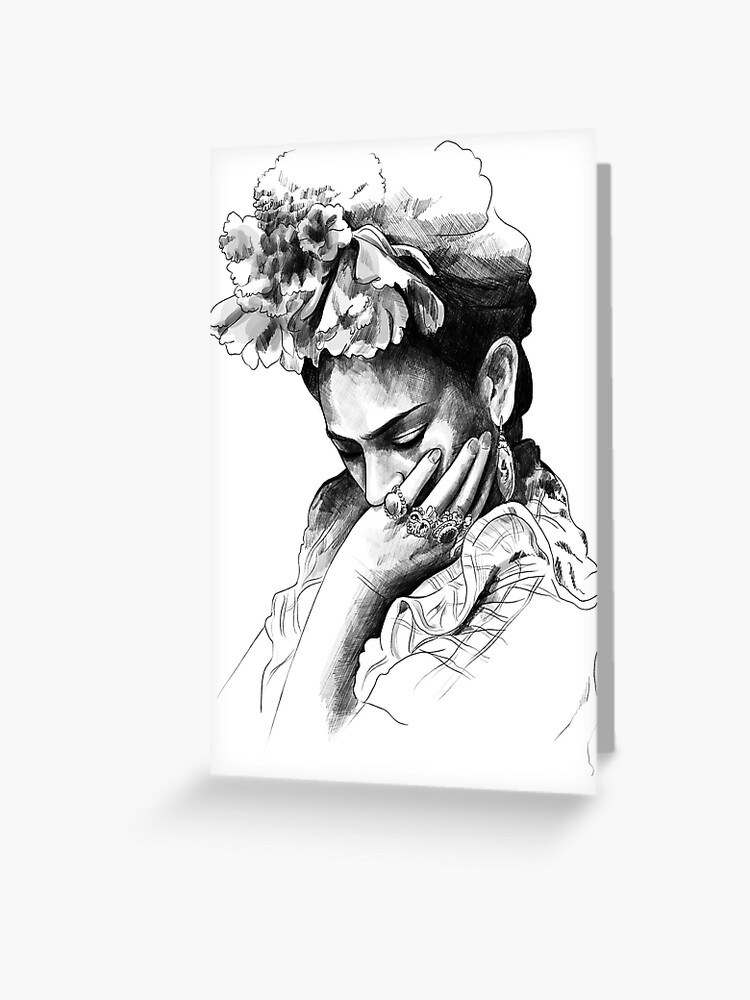 Frida Kahlo - Illustrated pencil portrait