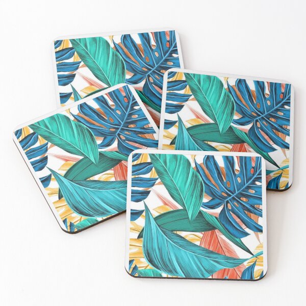Item preview, Exotic summer tropical leaves designed and sold by Mahe Jabeen.