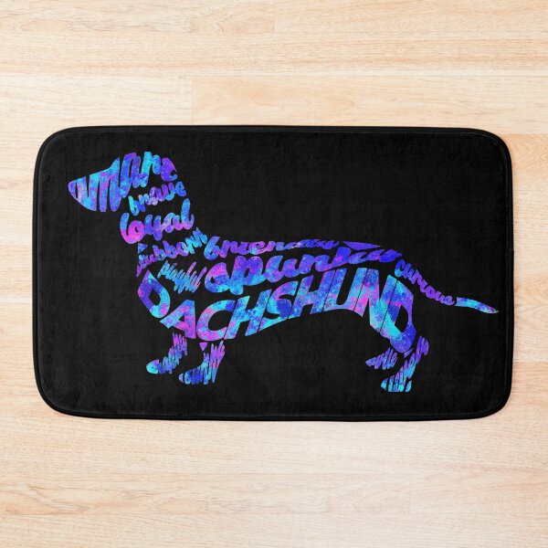 Item preview, Dachshund Typographic Watercolor Painting designed and sold by A Deniz Akerman.