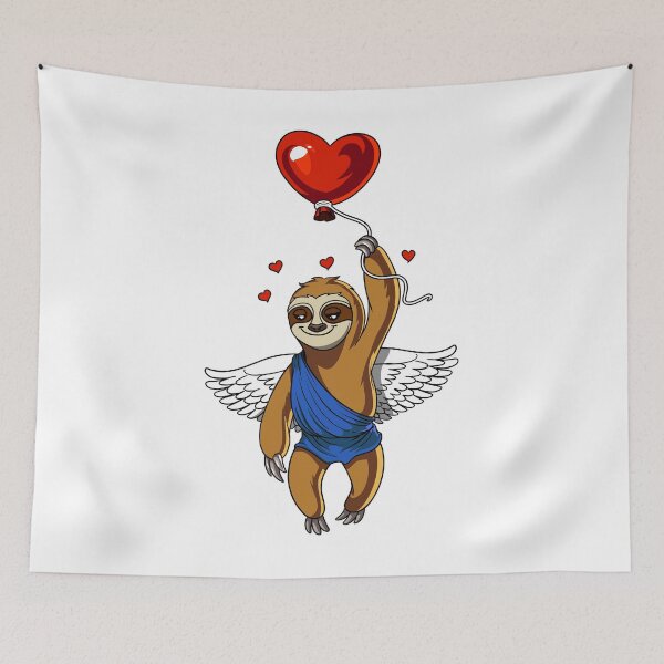 Item preview, Cute Sloth Heart Balloon designed and sold by underheaven.
