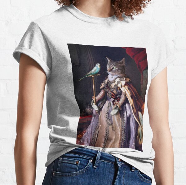 Cat and Budgie Portrait - Big Cat and Cyril Classic T-Shirt