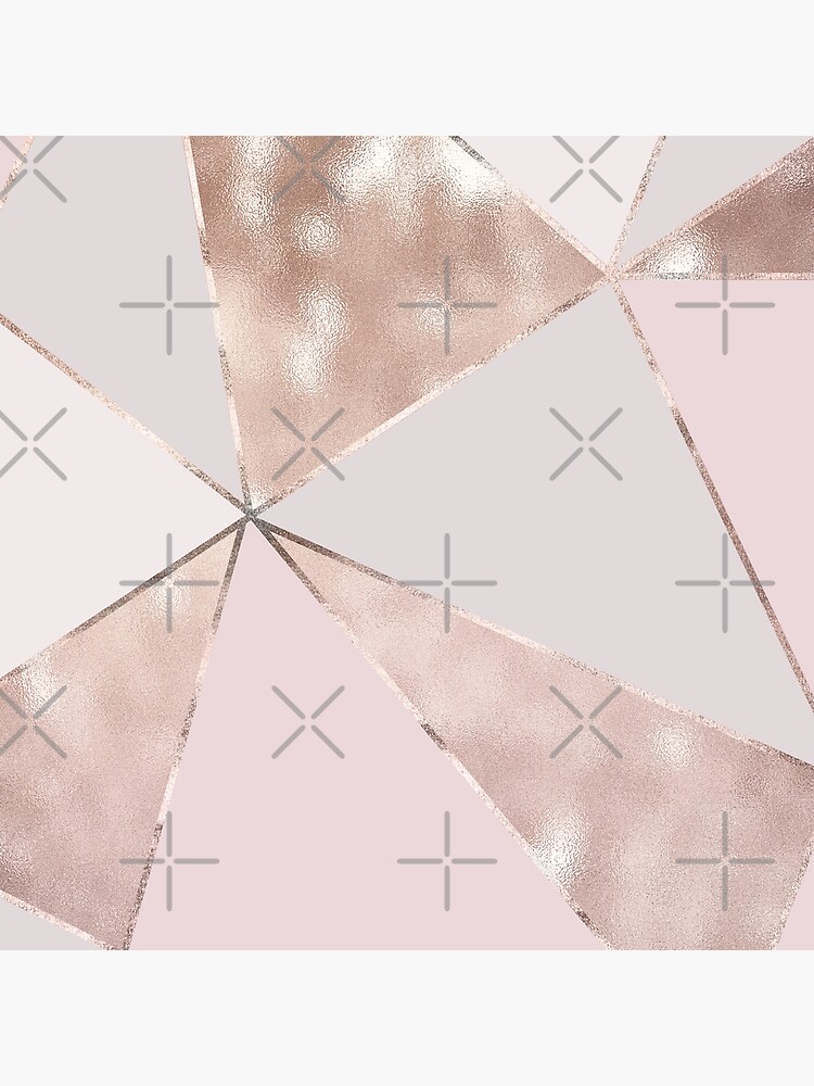 Blush Glamour Girly Trend Triangle Pattern by MysticMarble