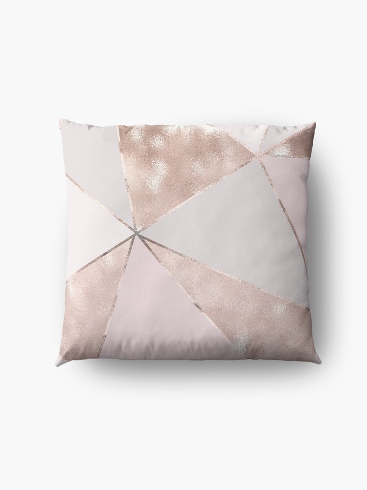 Alternate view of Blush Glamour Girly Trend Triangle Pattern Floor Pillow