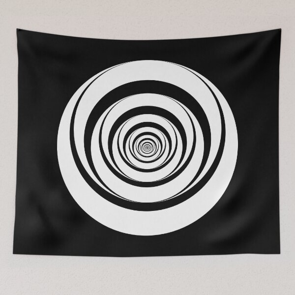 Item preview, Black White Circles Sixties Optical Illusion designed and sold by artsandsoul.