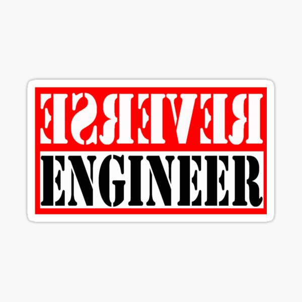Reverse Engineer Red on black Sticker