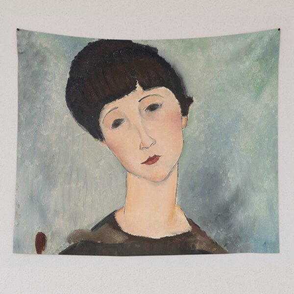 Item preview, Vintage Portrait painting by  Amedeo Modigliani (Italian, Livorno 1884–1920 Paris) designed and sold by Vintage Designs +.