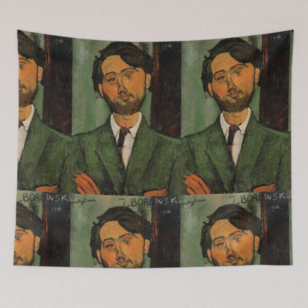 Item preview,  Vintage Portrait painting by  Amedeo Modigliani (Italian, Livorno 1884–1920 Paris) designed and sold by Vintage Designs +.