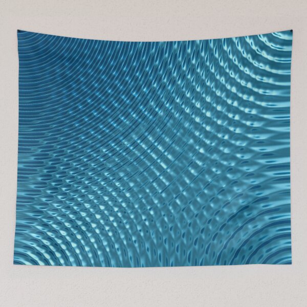 Item preview, Four blue interfering waves designed and sold by lathspell.