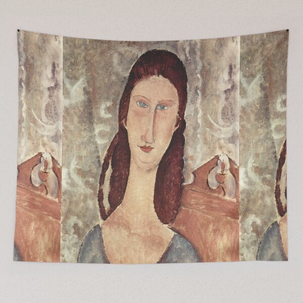 Item preview, Vintage Portrait painting by  Amedeo Modigliani (Italian, Livorno 1884–1920 Paris) designed and sold by Vintage Designs +.