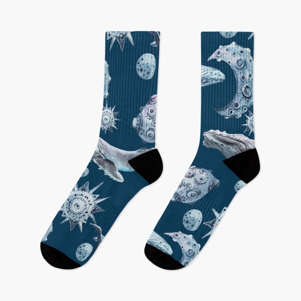 Item preview, Space with moon, stars and whales. designed and sold by LiliyaSavelieva.