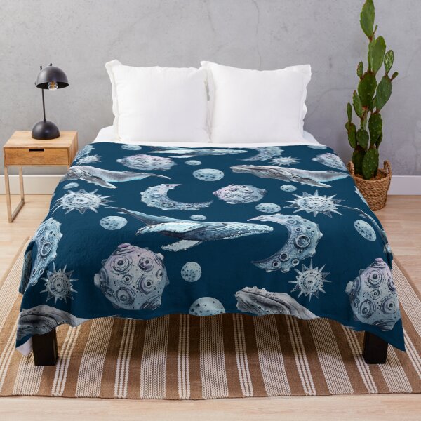 Item preview, Space with moon, stars and whales. designed and sold by LiliyaSavelieva.