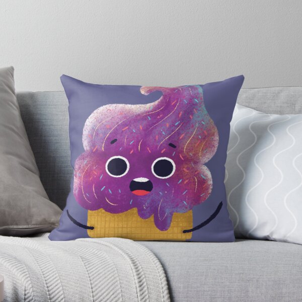 I Scream Ice Cream Throw Pillow