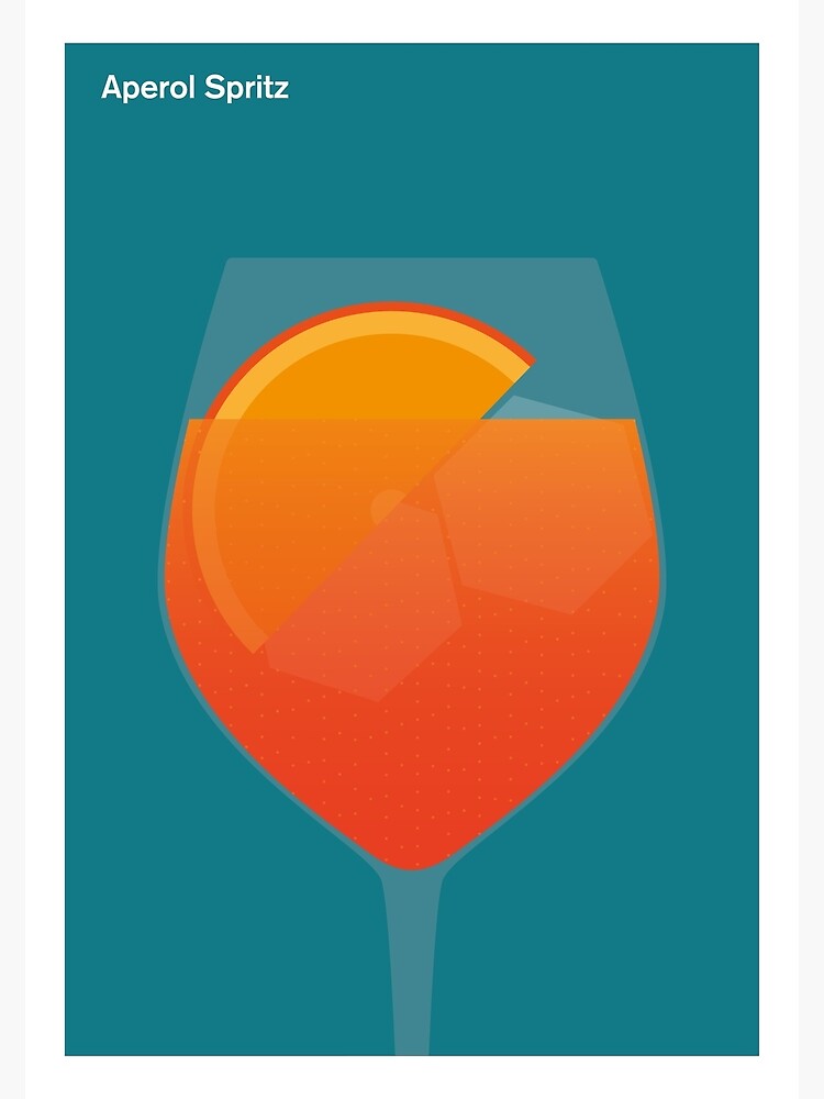 Discover Aperol Spritz Cocktail Premium Matte Vertical Poster