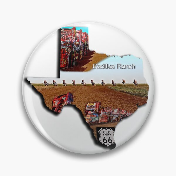 Artikelvorschau, Cadillac Ranch auf der Route 66 - Texas Shape Gefüllt mit 3 Cadillac Ranch Bildern entworfen und verkauft von Warren Paul Harris.