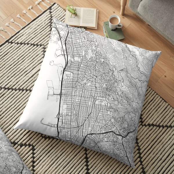 Berkeley map poster print wall art, California gift printable, Home and Nursery, Modern map decor for office, Map Art, Map Gifts Floor Pillow