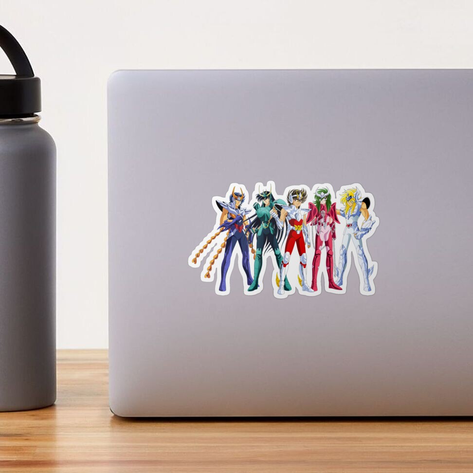 Stickers Saint Seiya Les Chevaliers Du Zodiaque, Blanc, Pour Borne D'arcade, Neufs