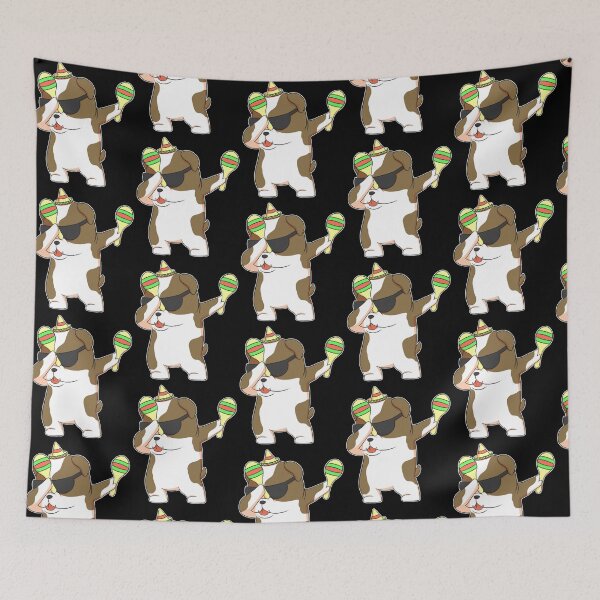 Item preview, Dabbing Bulldog In Sombrero With Maracas Fiesta designed and sold by fatamyfan1.