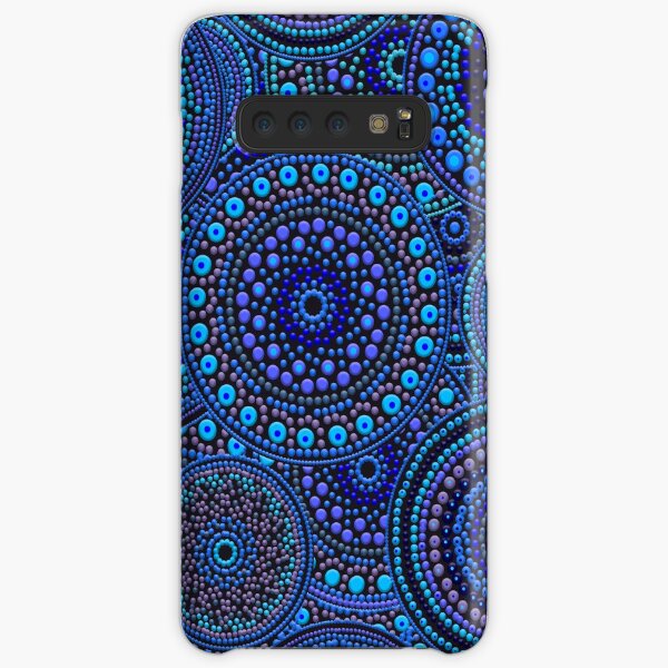 Dot Art Circles Blues Samsung Galaxy Snap Case