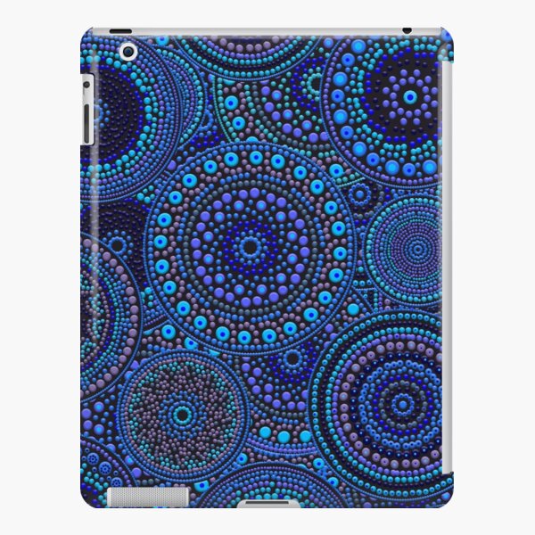 Dot Art Circles Blues iPad Snap Case