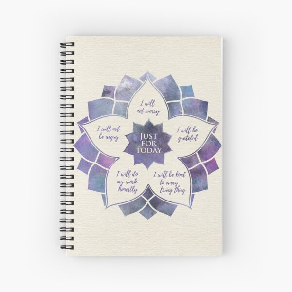 Reiki Principles - Reiki Precepts Spiral Notebook