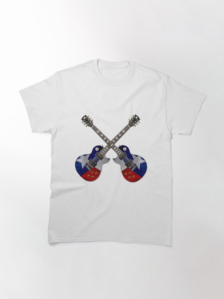 Thumbnail 2 of 7, Classic T-Shirt, Crossed Texas Flag Guitars designed and sold by Warren Paul Harris.