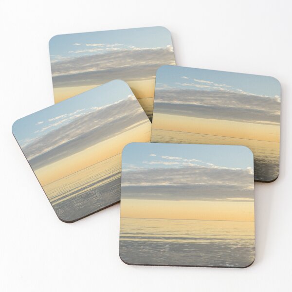 Item preview, Early Morning Glory - Beautiful Bands of Blue Yellow and Gray designed and sold by Georgia Mizuleva.
