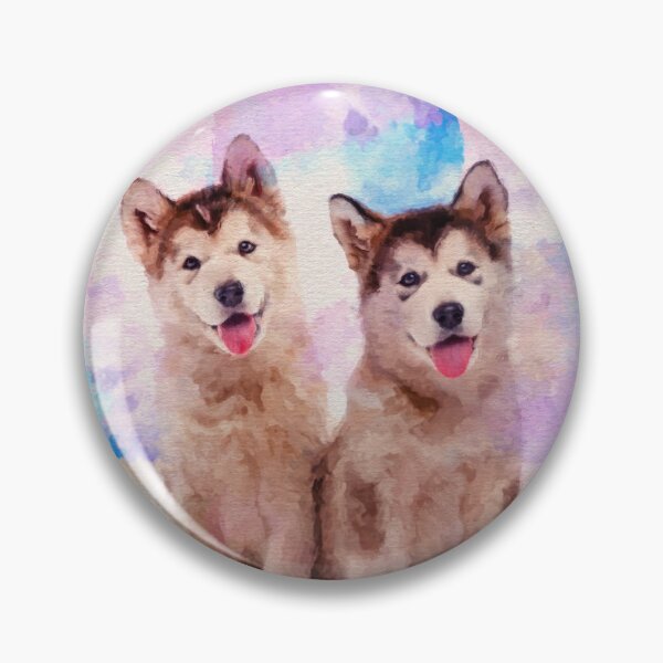 Item preview, Alaskan Malamute Puppies - Pastels designed and sold by k9printart.