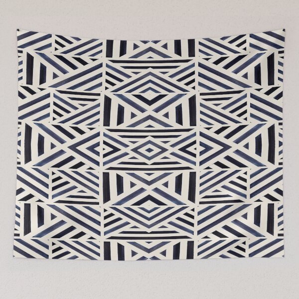 Item preview, straight abstract geometric pattern designed and sold by Omeris.