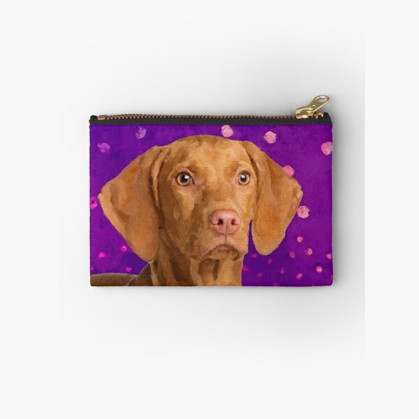 Item preview, Vizsla  - Hungarian pointer puppy on purple designed and sold by k9printart.