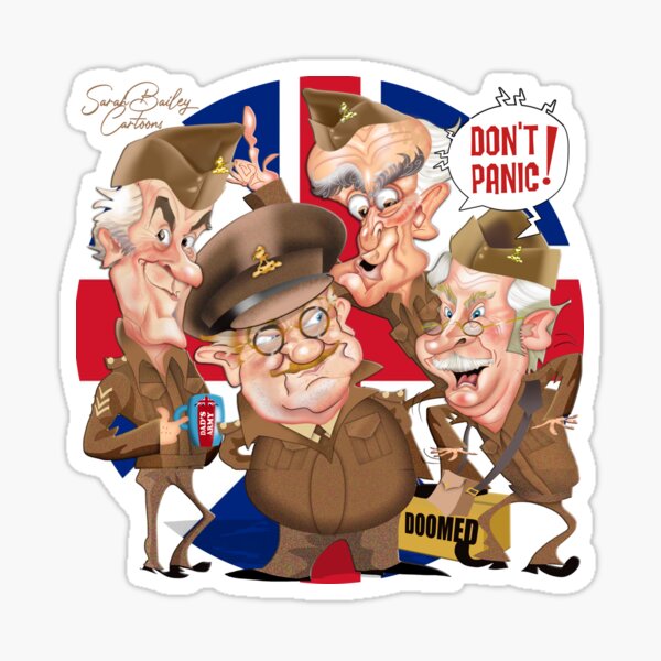 Dad's Army cartoon Sticker