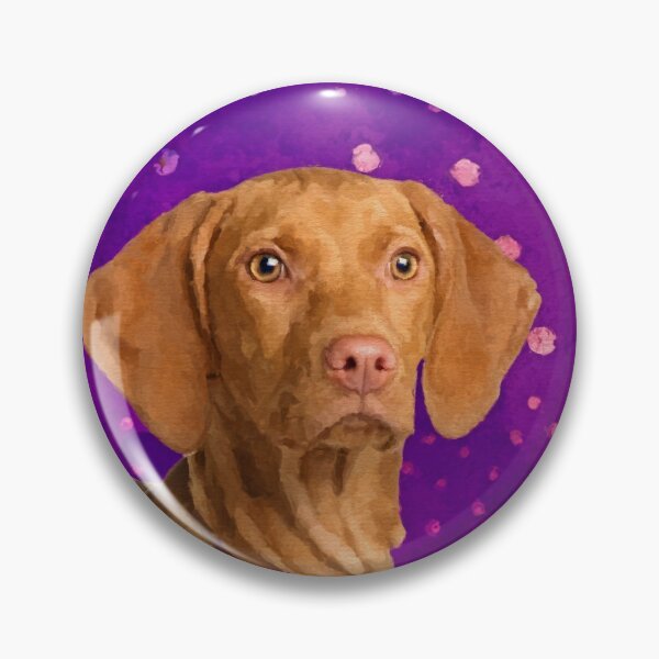 Item preview, Vizsla  - Hungarian pointer puppy on purple designed and sold by k9printart.