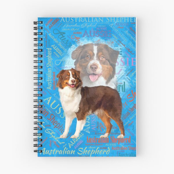 Item preview, Red Australian Shepherd dogs - Aussie  designed and sold by k9printart.