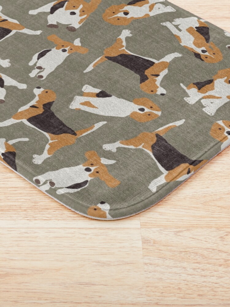 Alternate view of beagle scatter stone Bath Mat
