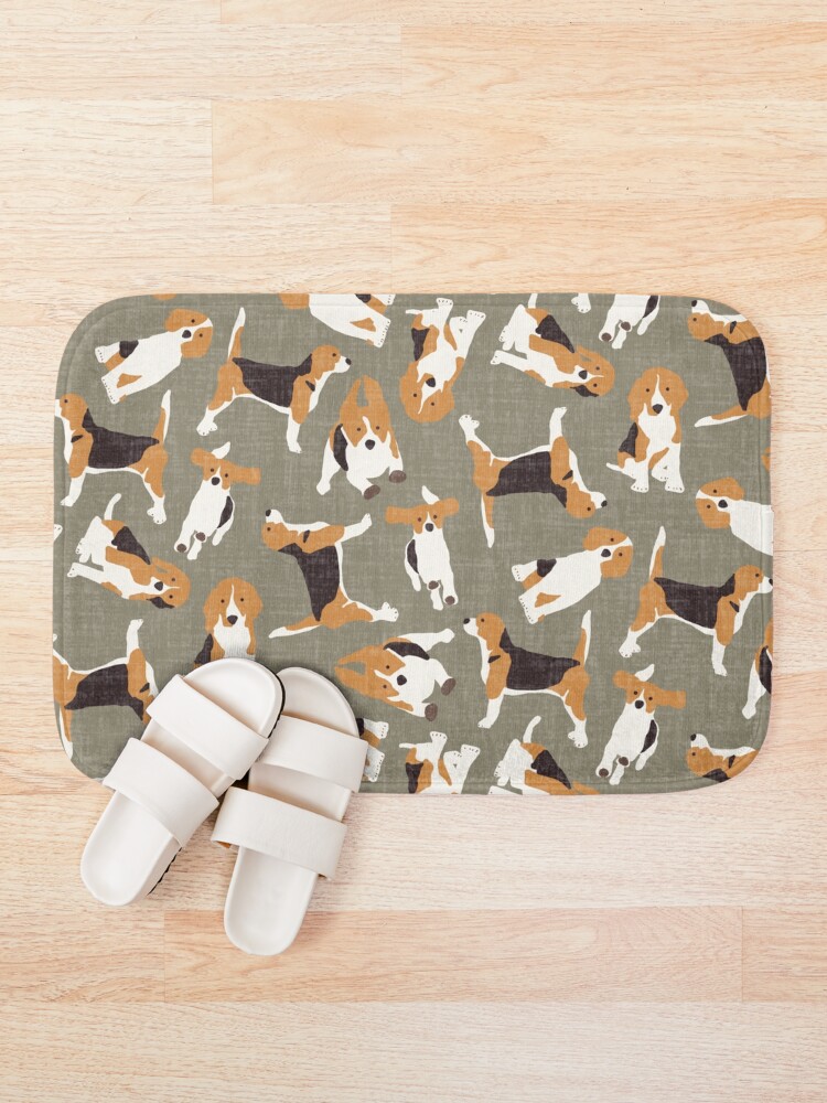 Alternate view of beagle scatter stone Bath Mat