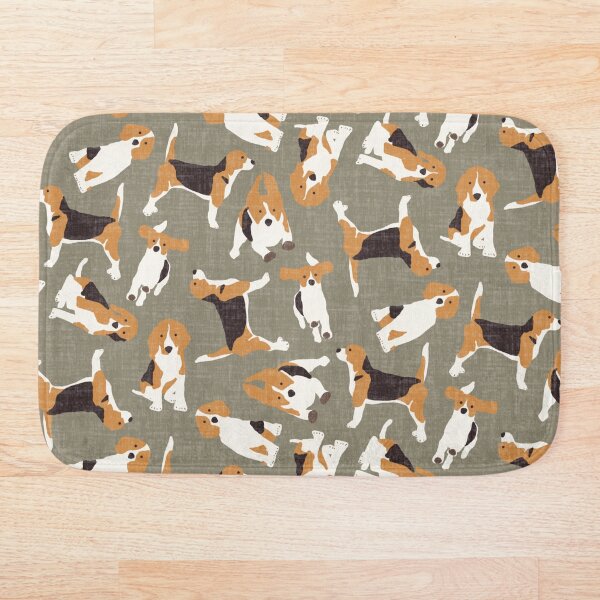 beagle scatter stone Bath Mat