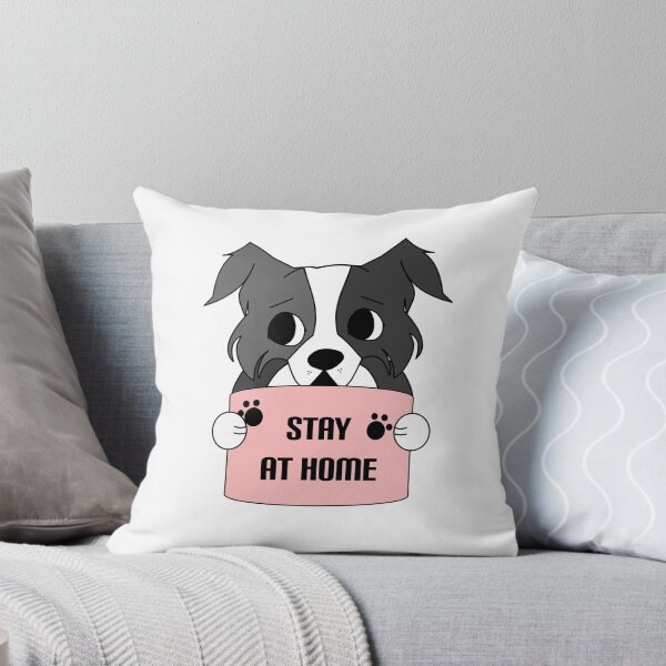 Item preview, Stay at home 2020 - Border collie sheepdog shepherd giving social distancing advice designed and sold by Ralph Hossepian.