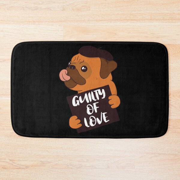 Artikelvorschau, Guilty Of Love Pug Dog Lover Gift Idea entworfen und verkauft von haselshirt.