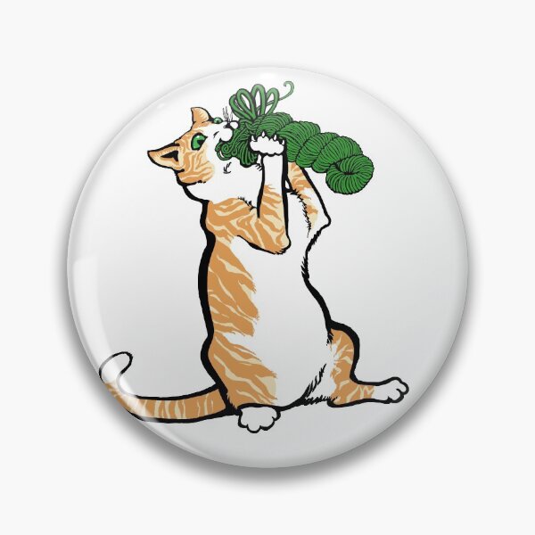 Item preview, Red Tabby Cat with Yarn designed and sold by DilatorySloth.