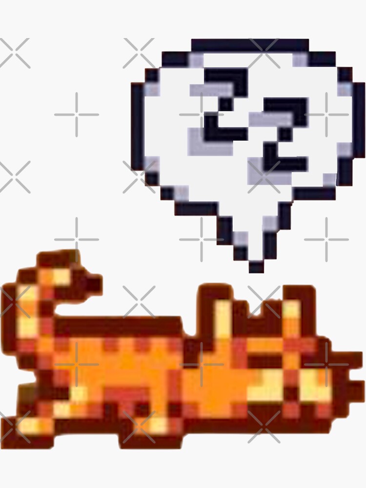 "Stardew Valley Sleeping Cat (Sploot)" Sticker for Sale by r9440 ...