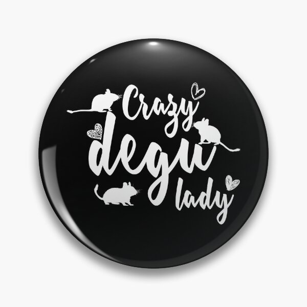Item preview, Crazy degu lady (white) designed and sold by RatArt Designs.
