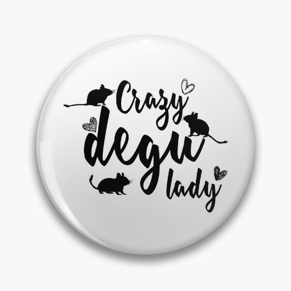 Item preview, Crazy degu lady (black) designed and sold by RatArt Designs.